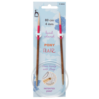 Pony Flair Fixed Circular Knitting Pins 80cm - Full range of sizes available!