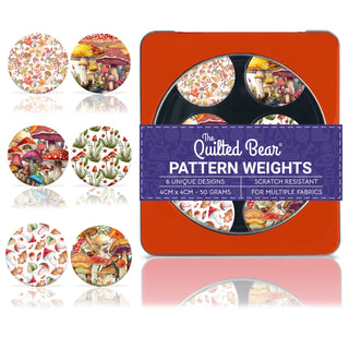 The Quilted Bear Pattern Weights for Dressmaking & Sewing (Mushrooms)