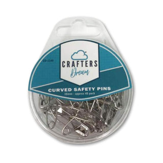 Crafters Dream Curved Safety Pins Pack Of 40