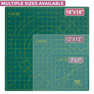 Needle and Bear Rotating Cutting Mat 18'' x 18'' (Green)