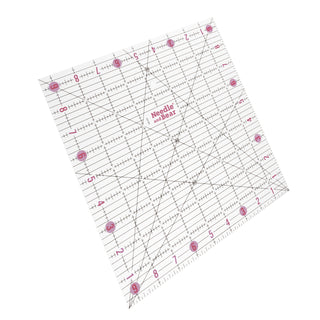 Needle and Bear 9.5" x 9.5" Non-Slip Acrylic Quilting Ruler