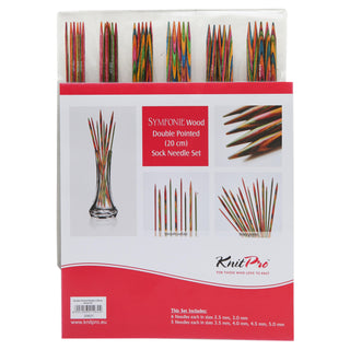 Knit Pro Symfonie Double Ended Knitting Pins Set of 5 - Full Range of Sizes Available!
