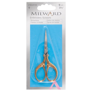 Milward Gold Embroidery Scissors 9cm
