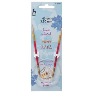 Pony Flair Fixed Circular Knitting Pins 40cm - Full Range of Sizes Available!
