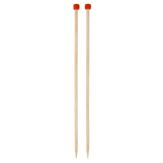 Knit Pro Basic Birch Single-Ended Knitting Pins 40cm - Full Range of Sizes Available!