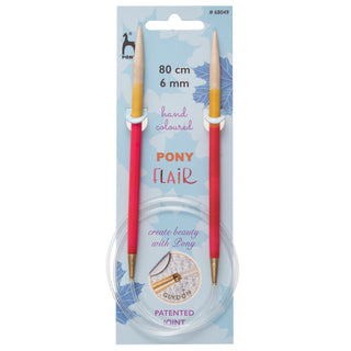 Pony Flair Fixed Circular Knitting Pins 80cm - Full range of sizes available!